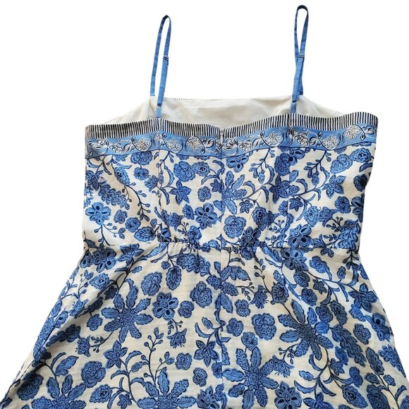NWT Taylor Toile Square Neck Sleeveless Empire Waist Maxi Dress Blue & White 14 - Picture 6 of 15